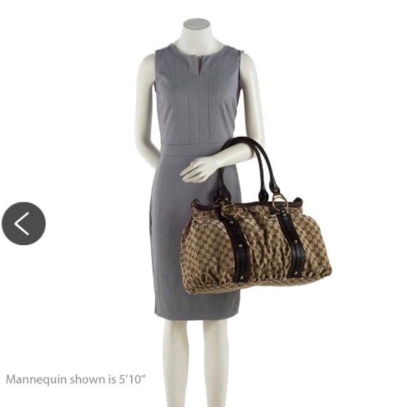 Gucci interlocking tote bag duffle medium large brown travel canvas d - Picture 14 of 14